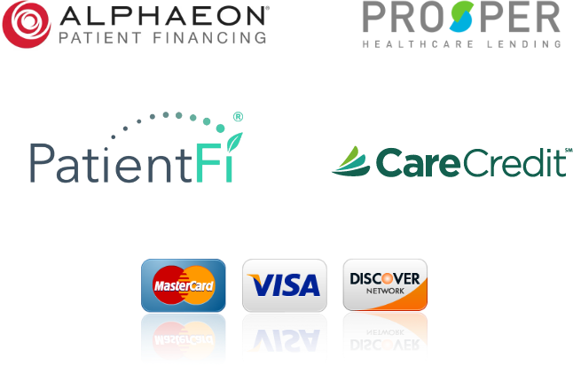 Alphaeon, Prosper, PatientFi, CareCredit, and major credit cards